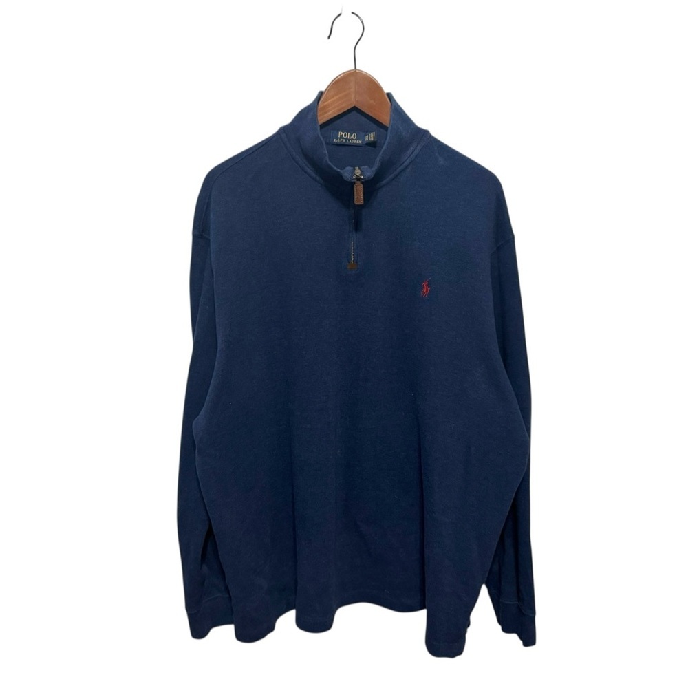 🐎 Polo Ralph Lauren Quarter Zip Knit Sweater size XXL
